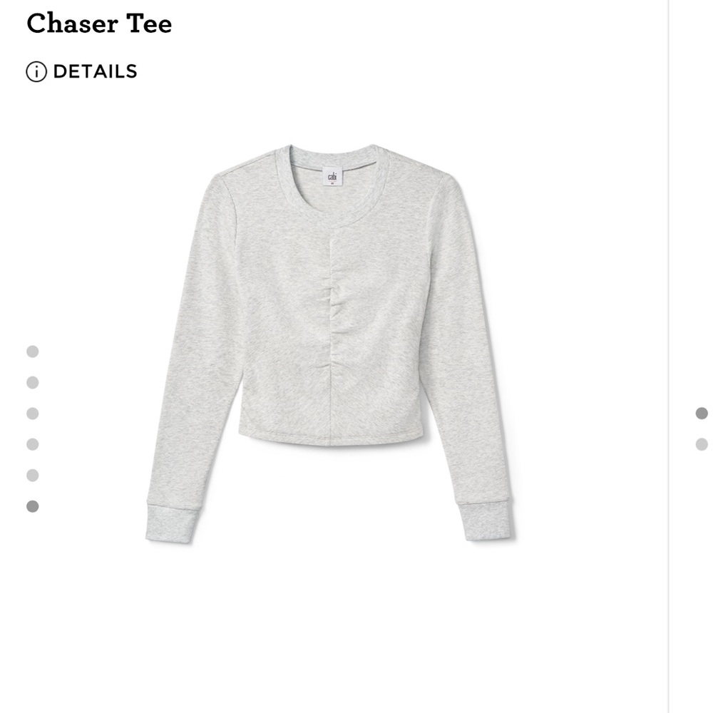 CAbi Light Gray Cropped Cardigan
